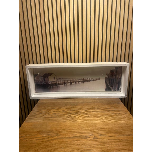 Early 21st Century Oversized Nantucket Brant Point Lighthouse Architectural Shadow Box Photograph in Handcrafted Wood Frame For Sale - Image 5 of 12