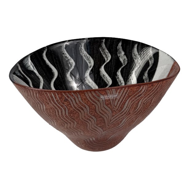 Vintage Art Glass Bowl by Kosta Boda, Sweden, 1990s For Sale
