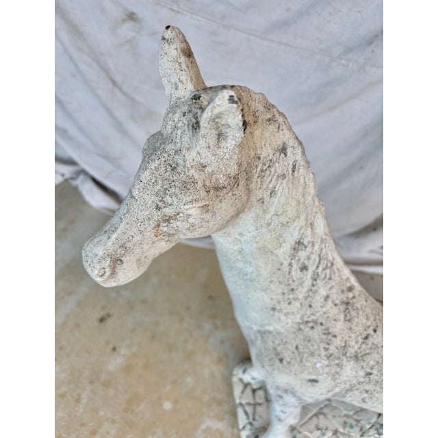 20th Century French Concrete Horse Garden Statue For Sale - Image 10 of 12