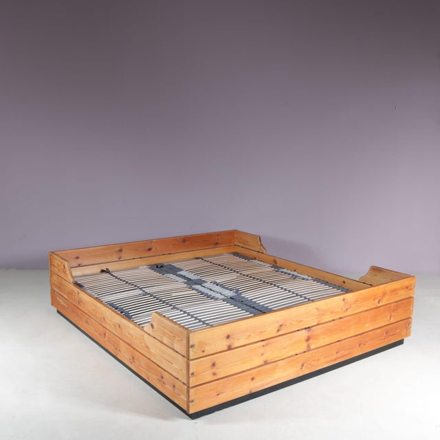 Finnish Pine Wooden Bed, 1970s For Sale - Image 3 of 15