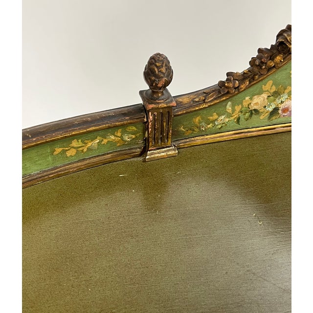 Wood Vintage Italian Venetian Painted Kidney-Shaped Writing Desk or Vanity For Sale - Image 7 of 18