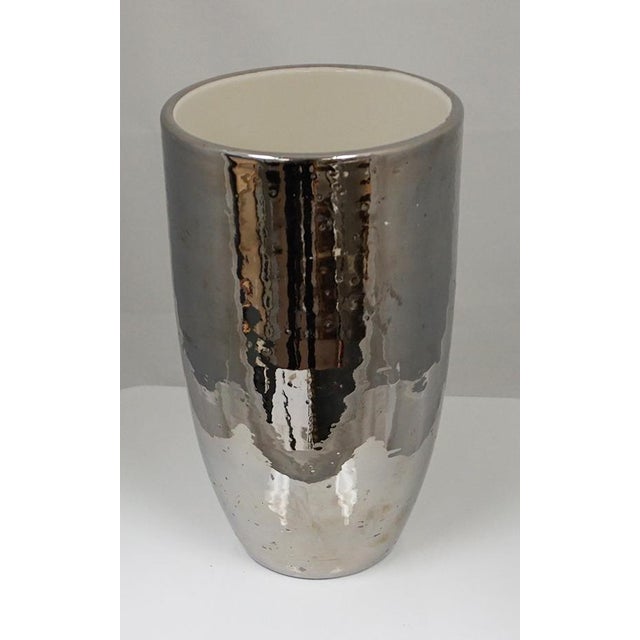 Bitossi Silver Glaze Italian Ceramic Vase Chairish