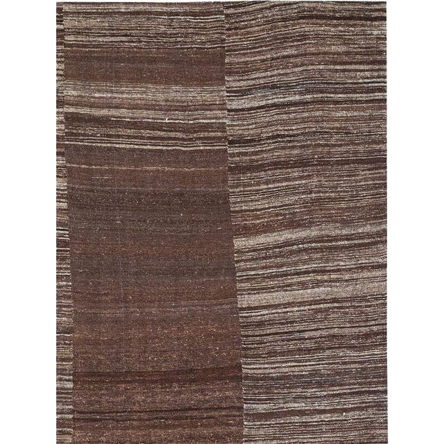 A Turkish Flatweave Kilim Large room size carpet handmade during the Mid-20th century. Measures: 10' 9" x 16' 3"