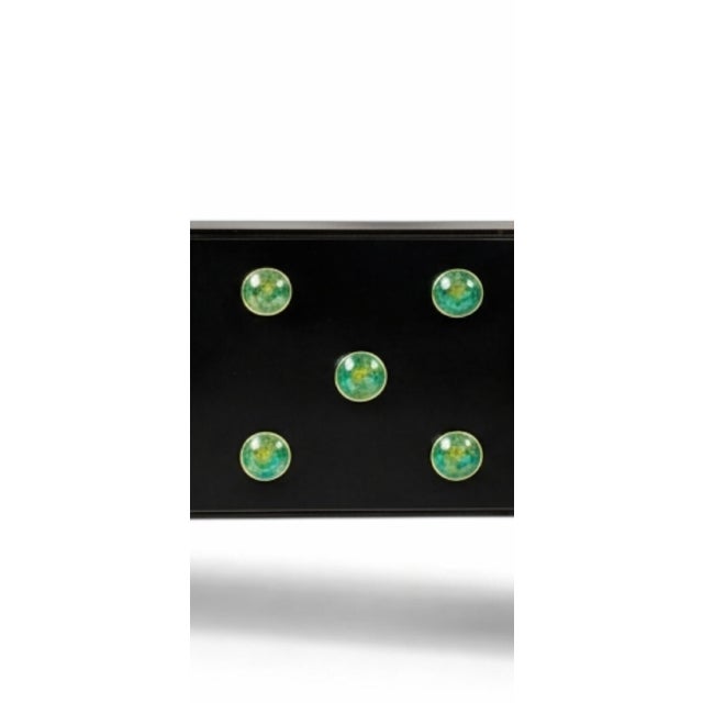 Not Yet Made - Made To Order Italian Sideboard with Gilt Panels and Green Glass Details from Justfurnituress SRL For Sale - Image 5 of 15