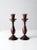 Vintage Wooden Candlestick Holders Pair For Sale - Image 10 of 10