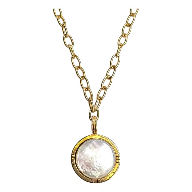 Mother of Pearl Hashtag Necklace For Sale