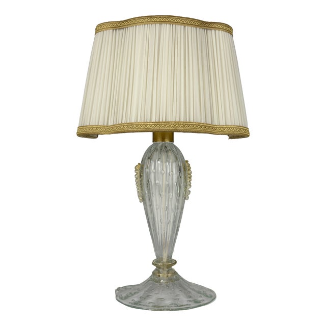 Murano Glass Table Lamp from Barovier and Toso, Italy, 1980s For Sale