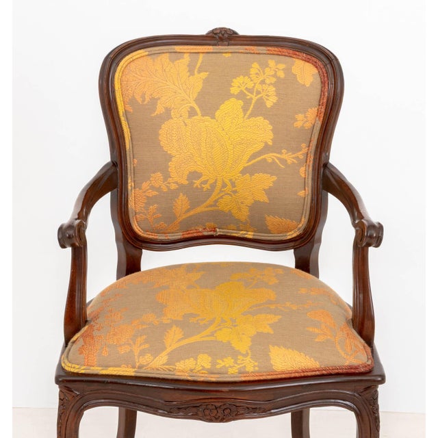 Louis XV Style Walnut Armchairs, Pair For Sale In New York - Image 6 of 10