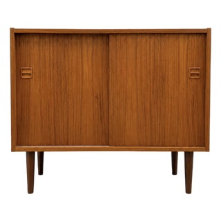 Mid Century Modern Teak Jr. Credenza | Danish Storage Entryway Cabinet, Circa 1960's For Sale
