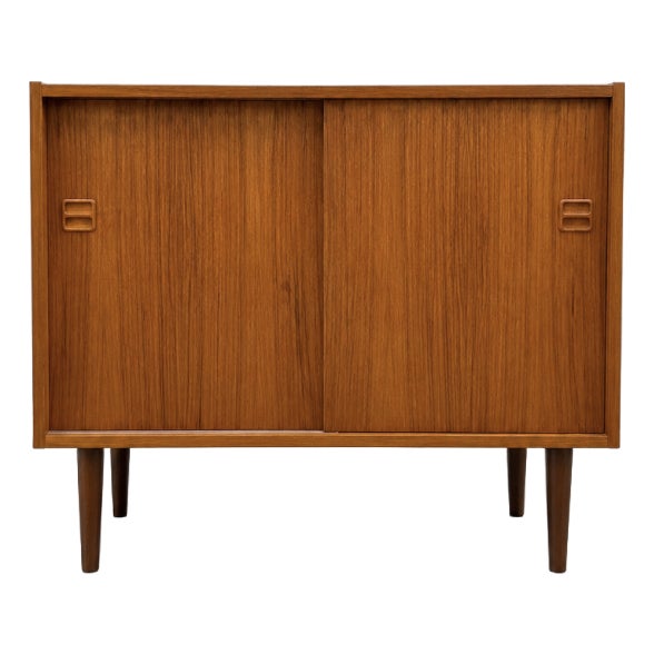 Mid Century Modern Teak Jr. Credenza | Danish Storage Entryway Cabinet, Circa 1960's For Sale