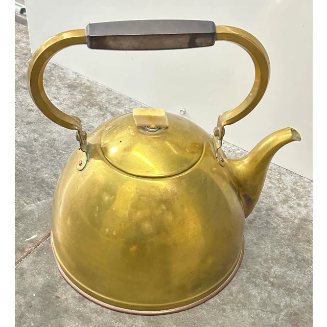 Late 19th Century Antique 19th Century Rood Koperen Dutch Scandanavian Large Copper Tea Kettle For Sale - Image 5 of 7