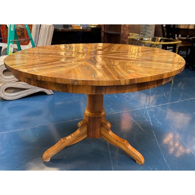 19th Century 19th Century Italian Book Matched Exotic Wood Center Table For Sale - Image 5 of 5