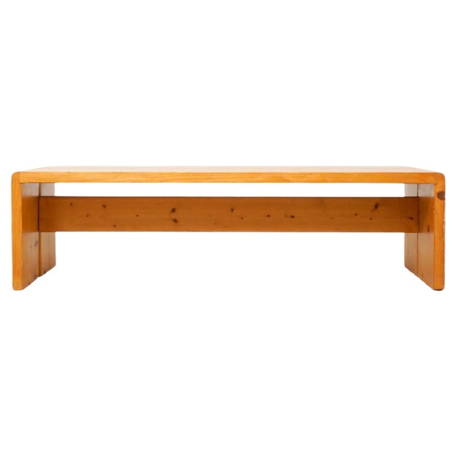 Large Wood Bench by Charlotte Perriand for Les Arcs, 1960s For Sale