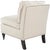Slipper Chair in Flax Beige & Espresso For Sale - Image 4 of 10