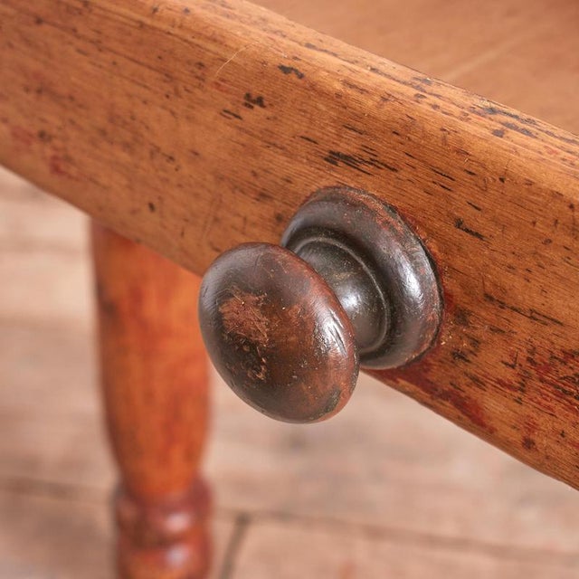 2000 - 2009 Antique Victorian Pine Farmhouse Kitchen Table For Sale - Image 5 of 13