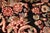 Shabby Chic 1990's Pak-Persian Black/Pink Wool Rug - 6'2'' X 9'2'' For Sale In New York - Image 6 of 9