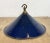 British Industrial Dark Blue Enamel Factory Pendant Lamp, 1950s For Sale - Image 11 of 15