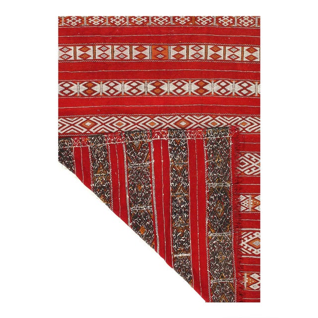 Traditional Pasargad DC Fine Hand Knotted Flat Weave Moroccan Rug For Sale - Image 3 of 3