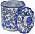 Mid 20th Century Andalusian-Patterned Blue Ceramic-Art Lidded Jar For Sale - Image 4 of 8