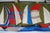 Mid Century Hooked Rug Wall Hanging - Sailboats For Sale - Image 4 of 6