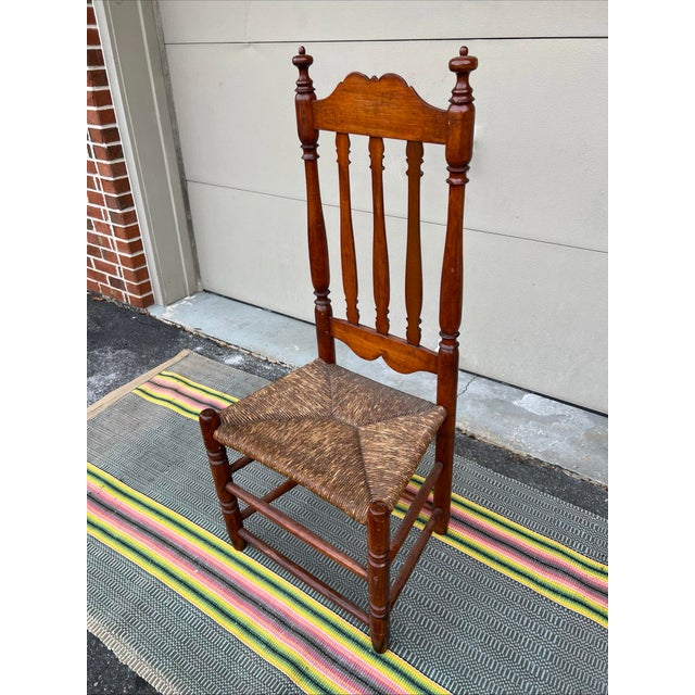 Antique New England Bannister-Back Side Chair, New England, Circa 1750's For Sale - Image 9 of 12