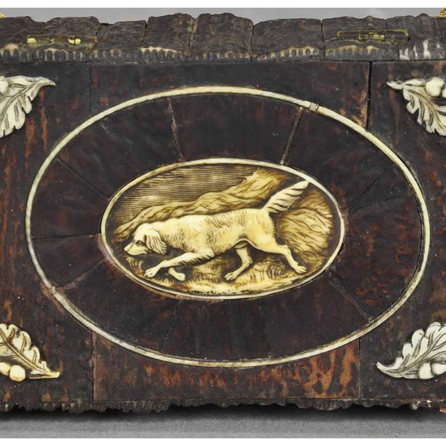 1860s Victorian Miniature Black Forest Antler Casket For Sale - Image 4 of 7