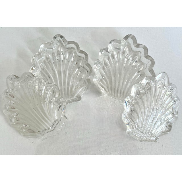 Charming pair of glass lidded boxes in the shape of a shell. Please see condition details noted. Most items found at Pub &...