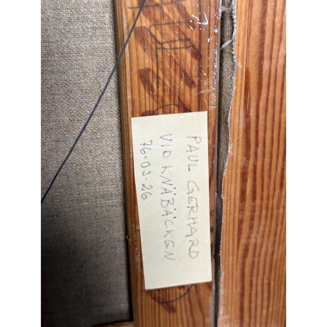 Paul Gerhard, Landscape, 1960s, Oil on Canvas, Framed For Sale - Image 8 of 18