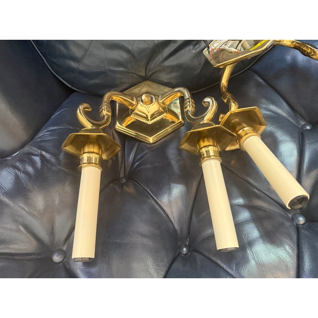 Add beautiful shades to these lighted wall sconces and you will make a statement. They are from sometime in the the 1970’s...