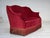 Mid-Century Modern Danish 2-Seater Sofa in Red Velour with Ash Legs, 1970s For Sale - Image 3 of 18