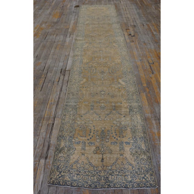 Early 20th Century S.E. Persian Kirman Carpet ( 2'8" x 14' - 81 x 427 ) Antique Kerman Hallway Runner Wool Ivory Rug,...