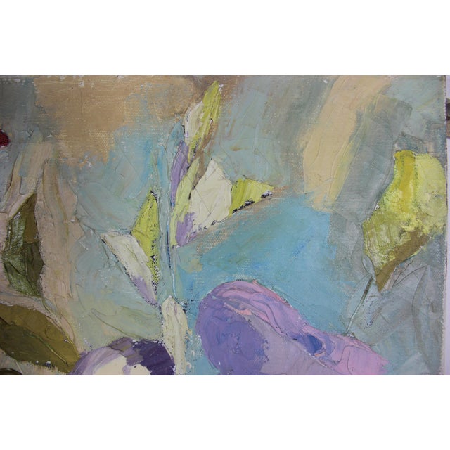 Vintage Abstract Floral Oil Painting Signed by Artist J Holbrook For Sale - Image 13 of 13