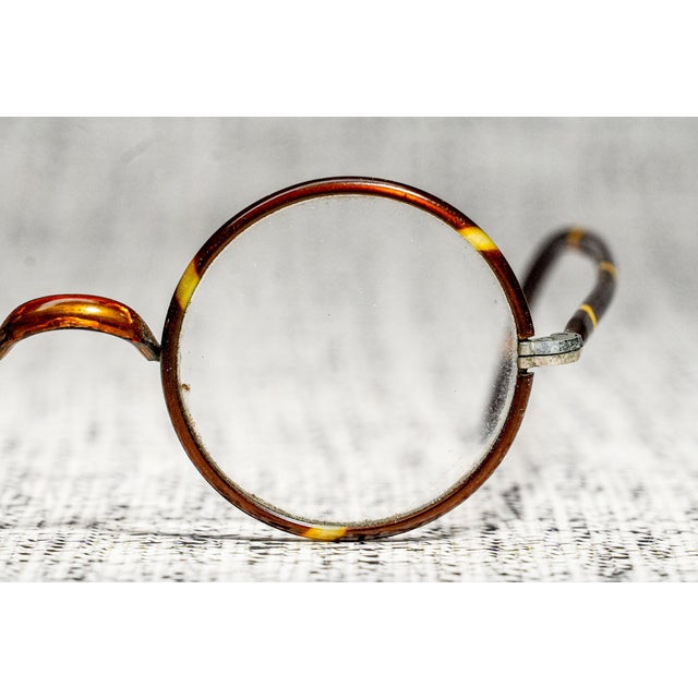 Charming 1920s Antique Patterned Eyeglasses Spectacles Home Decor Prop For Sale In New York - Image 6 of 10