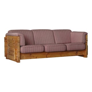 Danish Modern 3-Seater Sofa in Pomeranian Pine and Wool by Christian IV, 1970s For Sale
