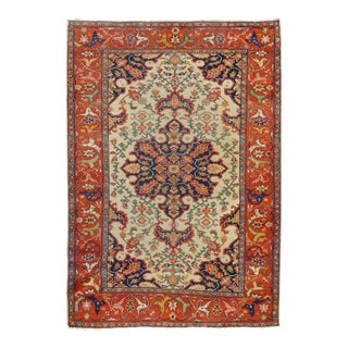 Late 18th Century Antique Sarouk Rug 4'6'' x 6'6'' For Sale