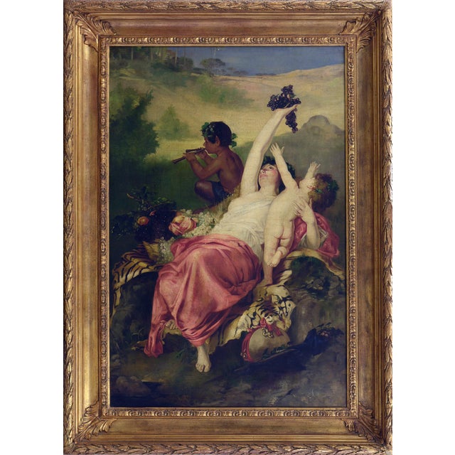 Angelo Granati, Allegory of Bacchus and Euphoria, Oil on Canvas, Framed For Sale - Image 6 of 6