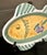 French Country Vintage Frutta by Caleca Hand Painted Fish Plate Dish Signed • Made in Italy For Sale - Image 3 of 6