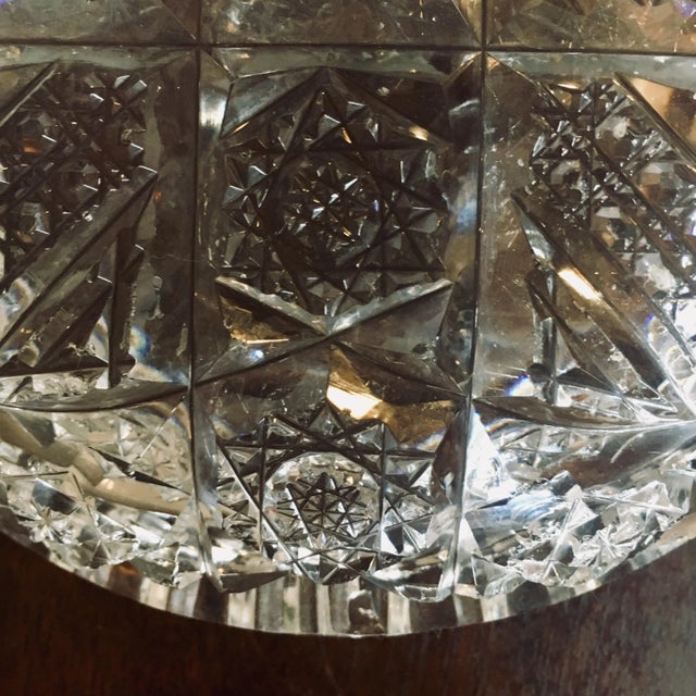 6” American Brilliant Period Cut Glass Low Bowl For Sale - Image 10 of 12