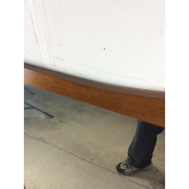 Mid Century Modern Tall Rectangular Mirror With Unique Curved Wood Frame For Sale In Philadelphia - Image 6 of 16