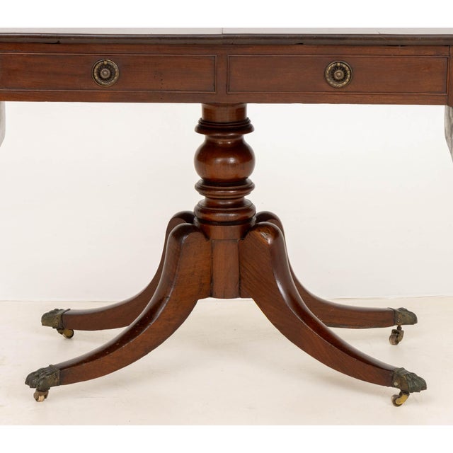 Traditional Regency Mahogany Drop Leaf Sofa Table For Sale - Image 3 of 13
