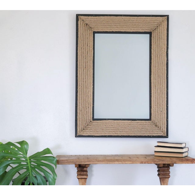 Newport Rope Framed Rectangle Coastal Wall Mirror Chairish