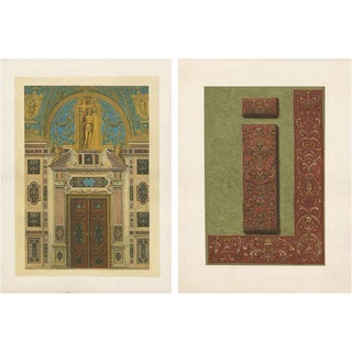 F. X. Zettler, Bavarian Ecclesiastical Chromolithographs, 1874, Prints, Set of 2 For Sale