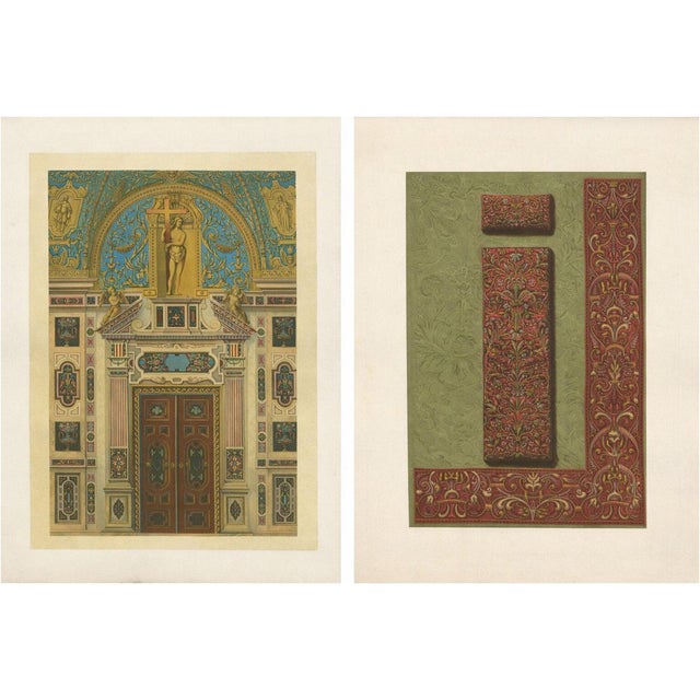 F. X. Zettler, Bavarian Ecclesiastical Chromolithographs, 1874, Prints, Set of 2 For Sale