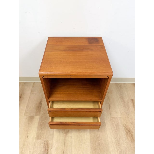 Teak Danish Mid-Century Nightstand Torring Mobelfabrik MCM Bedside End Table For Sale In Tampa - Image 6 of 9