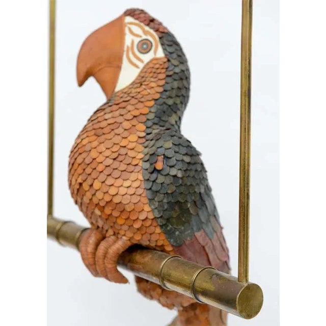 Vintage Leather Parrot by Federico Chairish