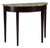 Mid-Century Italian Demilune Faux Marble Black & Lacquer Console Table For Sale