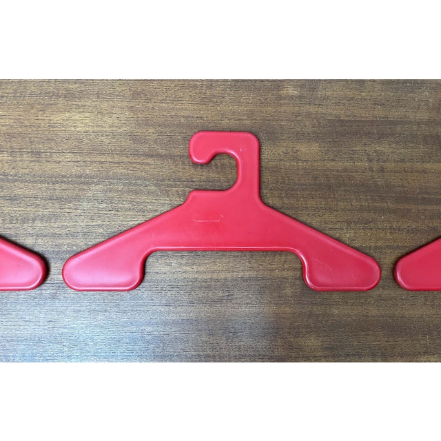 Mid-Century Modern German Red Space Age Coat Hanger, 1960s, Set of 3 For Sale - Image 16 of 18