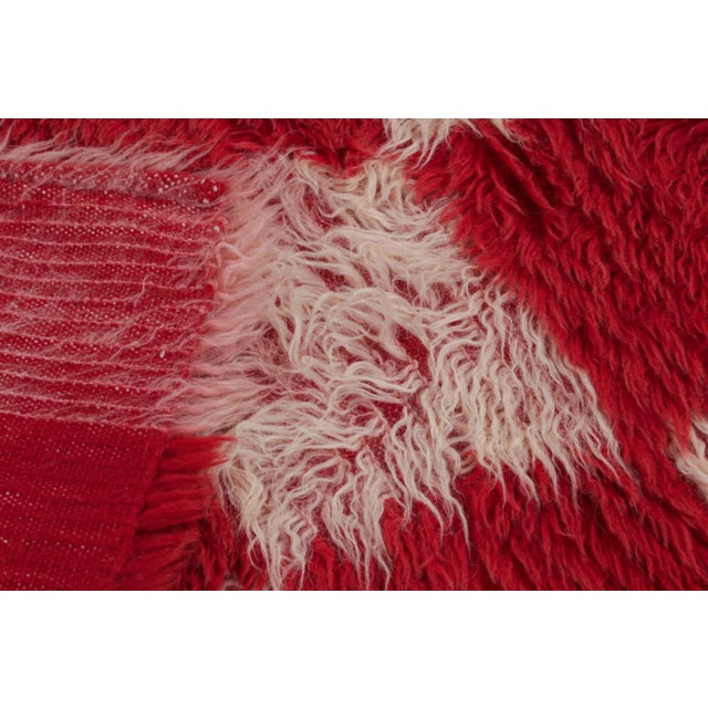 Textile 1950s Vintage Square Tulu Rug With Checkered Geometric Patterns For Sale - Image 7 of 7