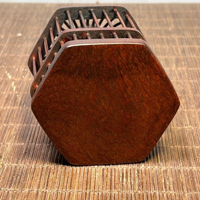 Vintage Huanghuali Wood Miniature Cricket Cage For Sale - Image 9 of 10