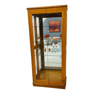 1970s Unmarked Copenhagen Danish Teak Large Display Glass Shelving Case For Sale
